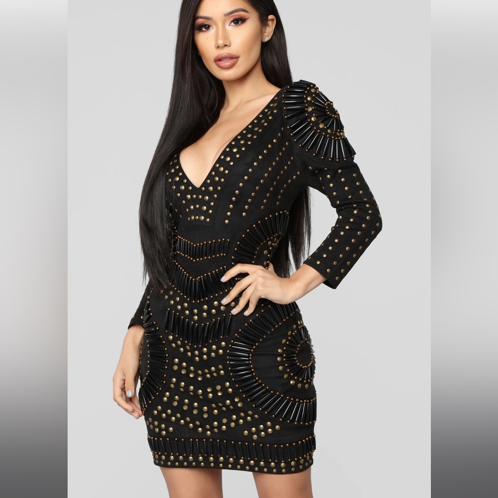 Going all out embellished dress